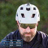 BBB Cycling Nanga MTB Helm Heren & Dames - Fietshelm Volwassenen - Mountainbike Helm - Mat Grijs/Wit - Maat M - BHE-54