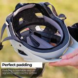 BBB Cycling Nanga MTB Helm Heren & Dames - Fietshelm Volwassenen - Mountainbike Helm - Mat Grijs/Wit - Maat M - BHE-54