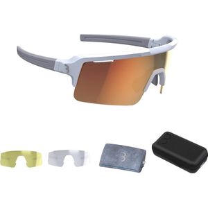 BBB Cycling - Fuse - Fietsbril - Mat Wit Goud - Torische Lens - 100% UV Bescherming