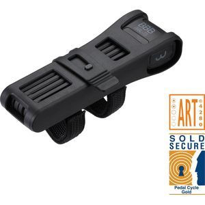BBB Cycling SecureFold Vouwslot Fiets – ART 2 En Sold Secure Silver Gecertificeerd Fietsslot – 8mm x 25 mm – Zwart – BBL-73