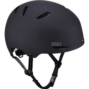 BBB Cycling Wave Kinderhelm Fiets - Lichtgewicht - Verstelbaar - Wasbare Padding - Fietshelm Meisjes en Jongens - Fietshelm Kinderen - Mat Zwart - Maat M - BHE-150