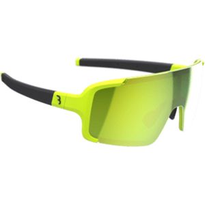 BBB Cycling Chester Fietsbril - Wielrenbril - Grote Torische Lens - Rubberen Pootjes - Mat Neon Geel - BSG-69