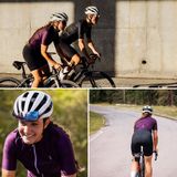 DonnaFit - Fietsshirt - Zwart Bloem - Gerecycled Polyester - Korte Mouwen