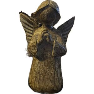Kerst Engel Knielend - NATURAL look - Knielen - Bid - Ornament - Kerstengel - Kerstmis - Winter - Angels - Angel - Hout - Woon - Woonaccessoire - Interieur - Sfeer - Luxe - Decoratie - Deco - Decoratief - Engelbewaarder - Kerststal - Stal - Christmas