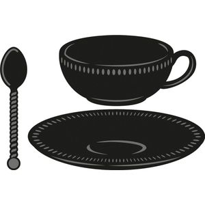 Cr1238 Craftable snijmal - Tea cup with spoon