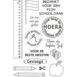 Cs0909 Stempel - School stamp - Nerderlandse teksten
