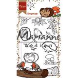 Marianne Design stempel, transparant, egel, voor creatieve hobbys, voor uitsteken en verzegeld, kunststof, 8,3 x 2,7 cm