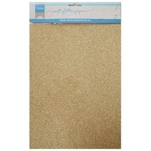 Marianne Design Glitter Papier - A4 - Goud - 5 stuks