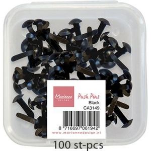 Ca3149 Push Pins - Black - 100stuks 3mm