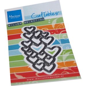 Cr1555 Craftable snijmal Art texture - Hearts - 48x10mm