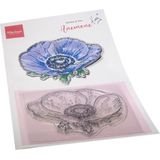 Tc0893 Stempel, snijmal - Tiny's Flowers Anemone 2 delige set 87x77mm