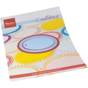Lr0826 Creatable snijmal - Oval Labels is een 2 delige set 61x41mm en 50x30mm