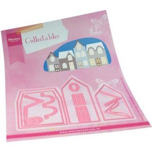 Col1537 Collectable snijmal - Houses by Marleen is een 12 delige snijset - 122x92mm