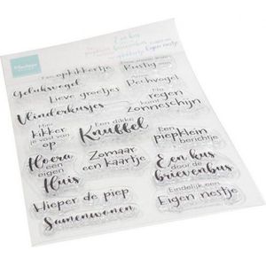 Cs1156 Stempel - Dieren groetjes is een 16 delige stempelset met verschillende teksten