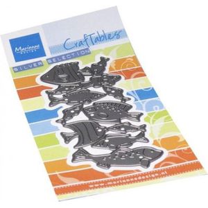 Cr1657 Craftable Punch die XL fish met 12 vissen - 46x108mm