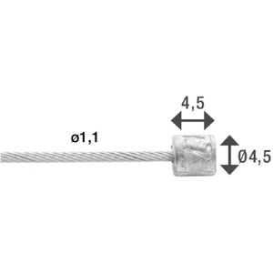 Elvedes link inner k 2250mm Edelstahl N-nip. 6472RVS-SHIM-49-SL