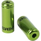 elvedes 5 0mm aluminium brake sleeve end caps 10 stuks groen