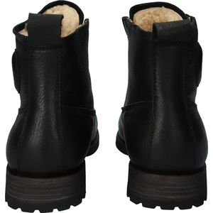 GM10 BLACK - LACE UP BOOTS - SHEEPSKIN - Maat 43