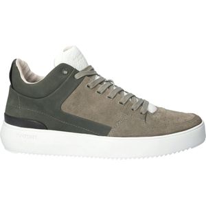 Hoge Blackstone sneakers groen effen leer