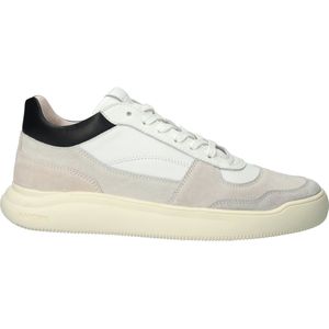 Blackstone lage sneakers beige effen leer