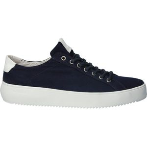 Blackstone, Schoenen, Heren, Blauw, 41 EU, Katoen, Minimalistische Navy Canvas Sneaker