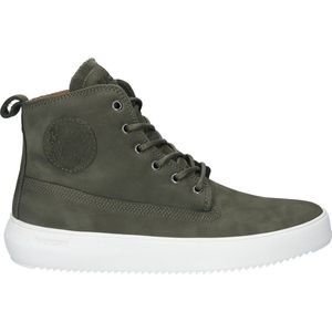 Blackstone - Premium Leren Hoge Sneakers - Donkergroen - Leer