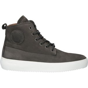 Blackstone, Schoenen, Heren, Grijs, 44 EU, Leer, Iconische Thunderstorm High Top Sneaker