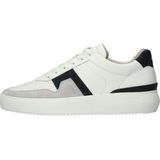 Blackstone - DG513 - Sneaker - Wit Donkerblauw - Leer