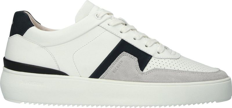 Blackstone - Lage Sneakers - Zwart - Leer en Suède - Uitneembaar Voetbed