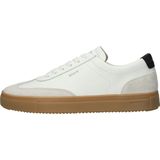 Blackstone - Slate Harper - Heren Sneaker - White Black - Leer en Suède