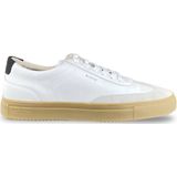 Blackstone - Slate Harper - Heren Sneaker - White Black - Leer en Suède