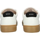 Blackstone - Slate Harper - Heren Sneaker - White Black - Leer en Suède