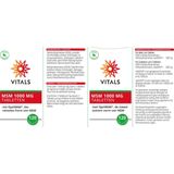 Vitals - MSM tabletten - 1000 mg - 120 tabletten - Met OptiMSM de meest zuivere vorm van MSM
