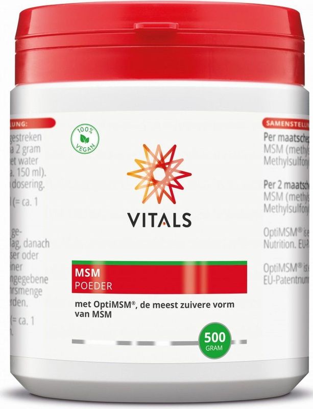 Vitals - MSM poeder met OptiMSM de meest zuivere vorm van MSM - 500 gram