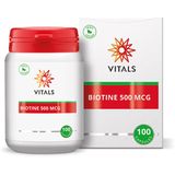 Vitals - Biotine 500 mcg - 100 Capsules - bevat een hoge dosering in zuivere vorm