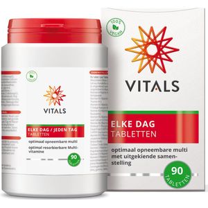 Vitals - Elke Dag - 90 tabletten - multivitamine - unieke samenstelling