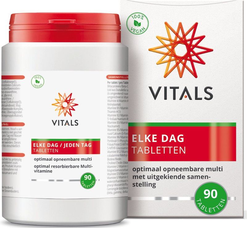 Vitals - Elke Dag - 90 tabletten - multivitamine - unieke samenstelling