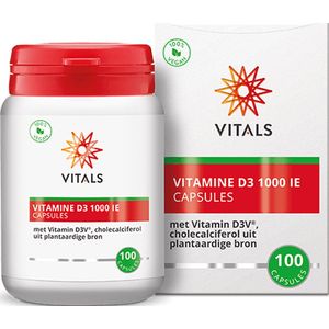 Vitals - Vitamine D3 - 1000 IE - Voedingssupplement - 100 Capsules