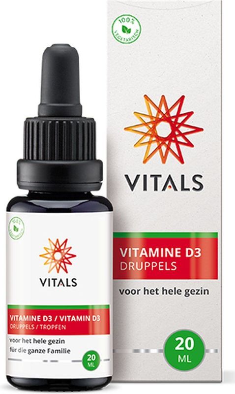 Vitals - Vitamine D3 - druppels - 20 ml