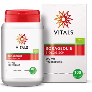 Vitals - Borageolie - 500 mg - Biologisch - 100 softgels - koudgeperst - NL-BIO-01