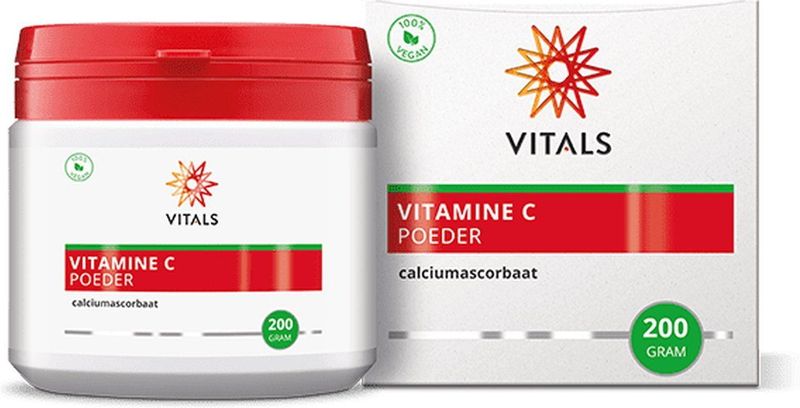 Vitals - Vitamine C poeder - calciumascorbaat - 200 gram