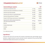 Vitals - Vitamine B complex Actief - 100 Capsules - met de biologisch actieve vormen van B2, B6, B12 en folaat
