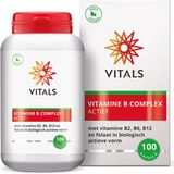 Vitals - Vitamine B complex Actief - 100 Capsules - met de biologisch actieve vormen van B2, B6, B12 en folaat