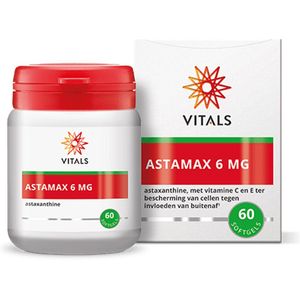 Vitals - Astamax -Astaxanthine - 6 mg - 60 softgels - met AstaReal® van astaxanthine-expert AstaReal