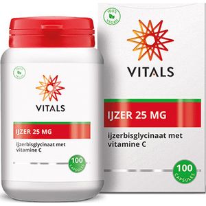 Vitals Ijzer 25 mg met Vitamine C 100 capsules