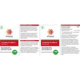 Vitals - Vitamine D3 - 3000 IE - 100 Capsules - de meest effectieve vorm van vitamine D