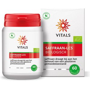 Vitals - Saffraan-LCS - Biologisch - 60 Capsules - draagt bij aan het behoud van een positieve gemoedstoestand - NL-BIO-01