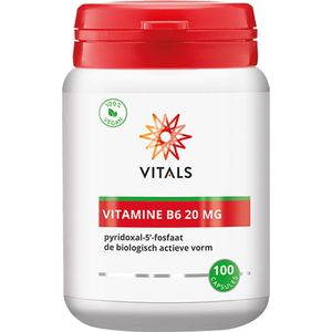 Vitals - Vitamine B6 - 20 mg - 100 Capsules - pyridoxal-5’-fosfaat, de biologisch actieve vorm