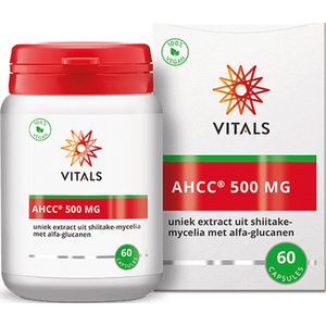 Vitals - AHCC - 500 mg - 60 Capsules - uniek extract uit shiitake-mycelia met alfa-glucanen