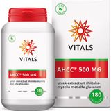 Vitals - AHCC - 500 mg - 180 Capsules - uniek extract uit shiitake-mycelia met alfa-glucanen
